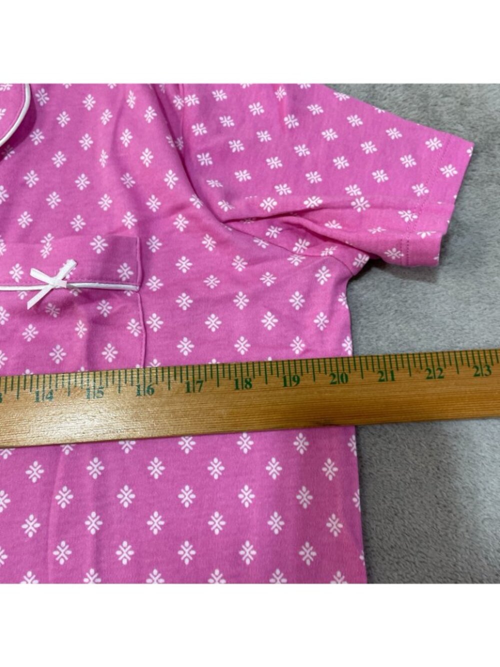 NWT Karen Neuburger Women's M Pajama Set Pink 2-Piece Cotton Blend H2125 - Picture 8 of 13